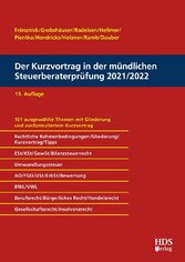 Der Kurzvortrag in der mündlichen Steuerberaterprüfung 2021/2022